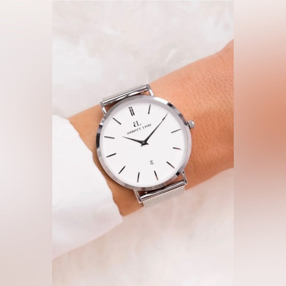 NWT Abbott Lyon silver chain Kensington 40 watch - Picture 2 of 5